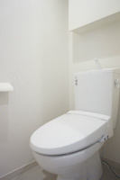 落ち着いた色調のトイレです