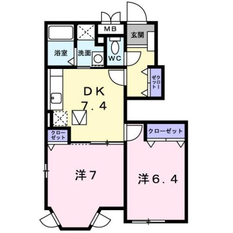 【間取り】 | グレイスＫ　Ｄ