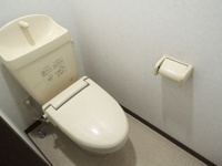 落ち着いた色調のトイレです