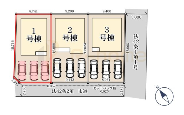ひたちなか市堀口3期　新築戸建て　1号棟の区画図|大きなお買い物だからこそ、メリット・デメリットを伝えさせて頂きます。
R-homeにお任せください♪