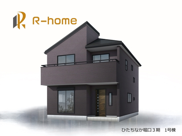 ひたちなか市堀口3期　新築戸建て　1号棟の外観パース|2026年8月完成予定！近隣の同仕様完成物件をご見学いただけます♪
