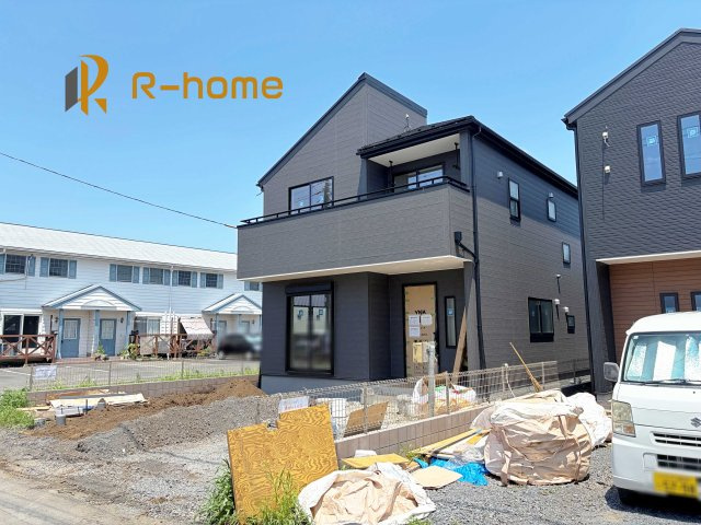 ひたちなか市堀口3期　新築戸建て　1号棟の外観|ご予約を頂ければ、『平日』はもちろん『早朝』や『夜間』もご見学可能です♪お気軽にお申し付けください♪