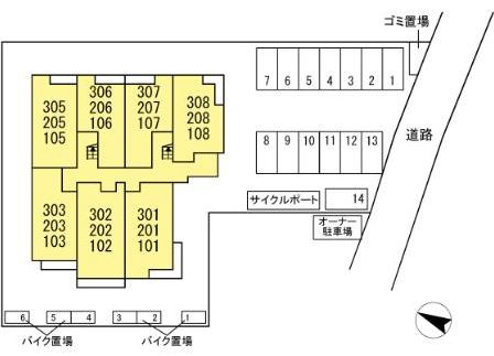 ゼフィールの区画図