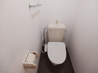 落ち着いた色調のトイレです