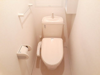 落ち着いた色調のトイレです