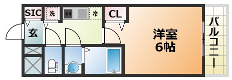 プレサンス新神戸駅前の間取り