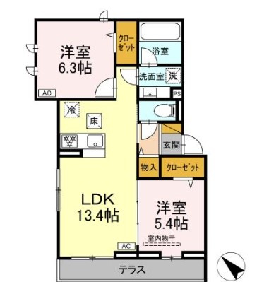 ボヌールⅠの間取り