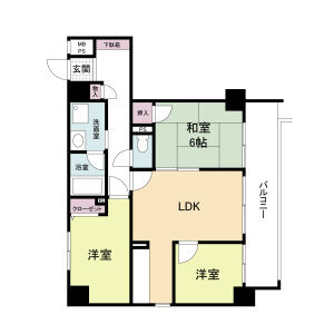 第一玉造マンションの間取り