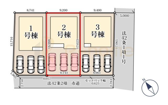 ひたちなか市堀口3期　新築戸建て　2号棟の区画図|大きなお買い物だからこそ、メリット・デメリットを伝えさせて頂きます。
R-homeにお任せください♪