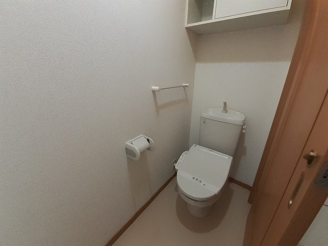 落ち着いた色調のトイレです