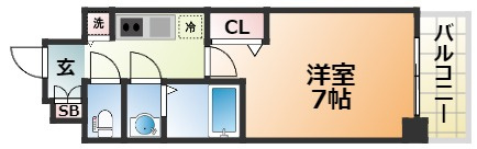プレサンス三宮東フィールの間取り