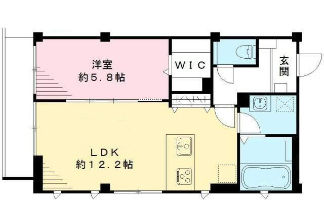 ラシーネ北新宿の間取り|間取りです。