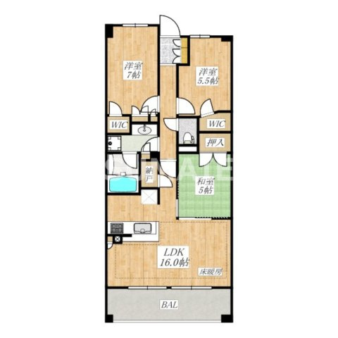 ベリスタ板橋浮間舟渡の間取り|南向きのお部屋です☆
