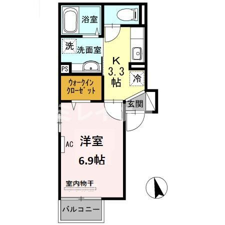 リューワプレイス旗の台の間取り