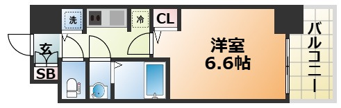 プレサンス三宮ディライトの間取り