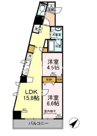 Hill Flat Osaki の間取り