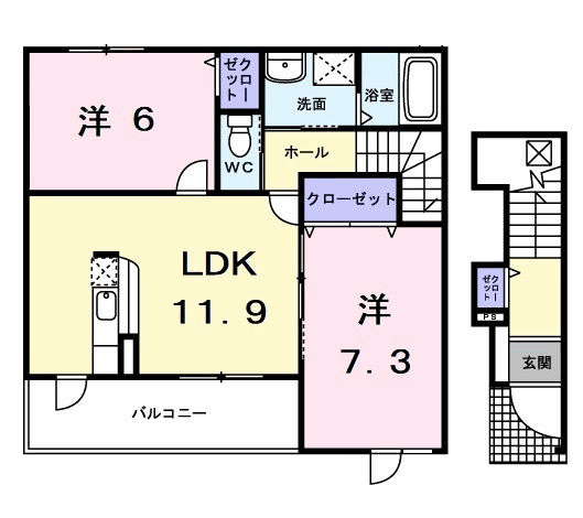 【間取り】 | ヴァン　フォーレⅠ