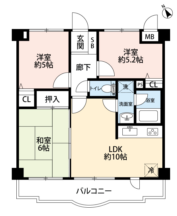 マイルドタウン山手西壱番館の間取り
