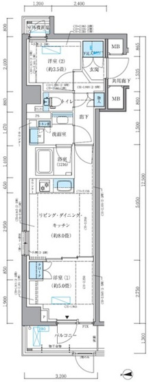 【間取り】 | パークアクシス品川シーサイド