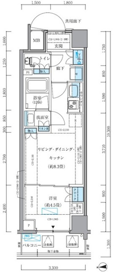 【間取り】 | パークアクシス品川シーサイド