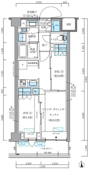 【間取り】 | パークアクシス品川シーサイド