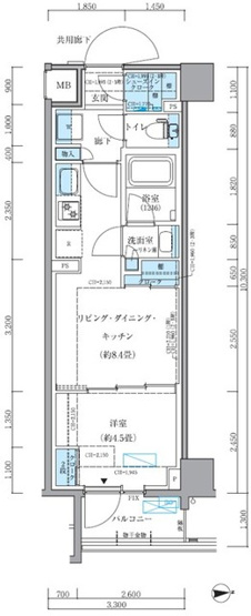 【間取り】 | パークアクシス品川シーサイド