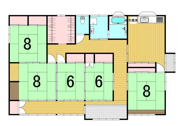 富岡町小浜 中古一戸建ての間取り
