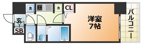 プレサンス三宮ディライトの間取り