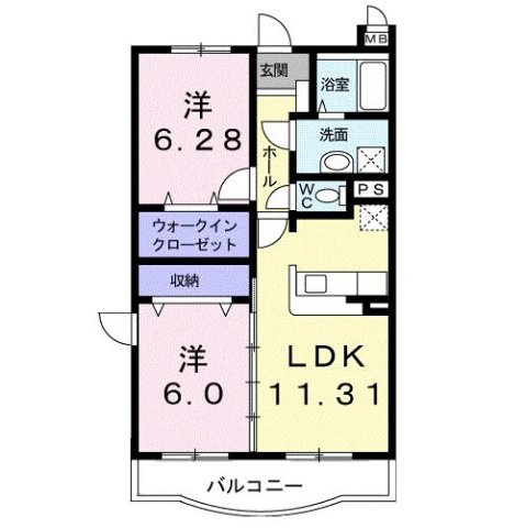 リヴィエ－ルＡ棟の間取り
