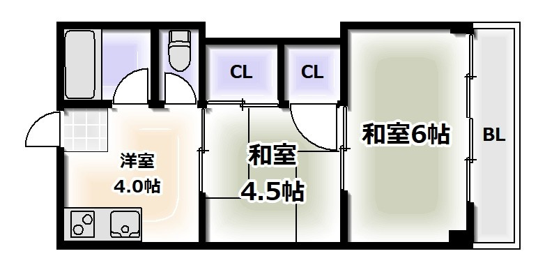 住吉清川マンションの間取り