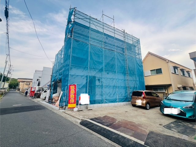 神戸市長田区六番町新築戸建の前面道路含む現地写真