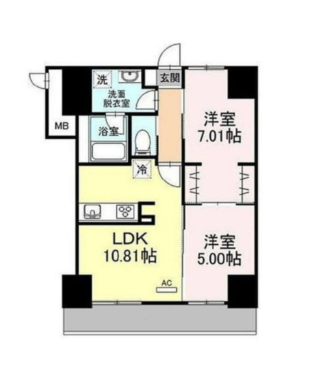 【間取り】 | デアマーレ博多　★プライスホームなら仲介手数料が無料です★