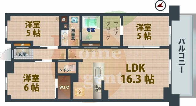 【間取り】 | グランリビオ浜田山 | 3LDKのお部屋です。