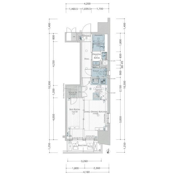 名古屋市中区丸の内３丁目の賃貸マンションの間取り