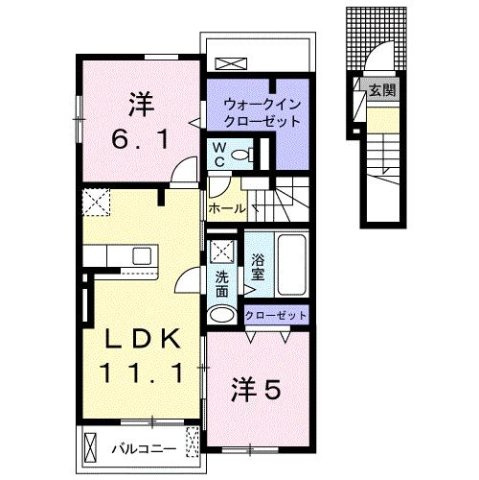 エアリー・ラブⅡ　Ａの間取り