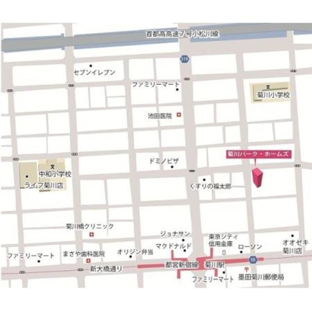 菊川パーク・ホームズの地図