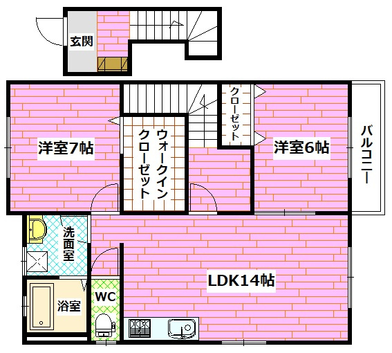K&M海田東コーポの間取り
