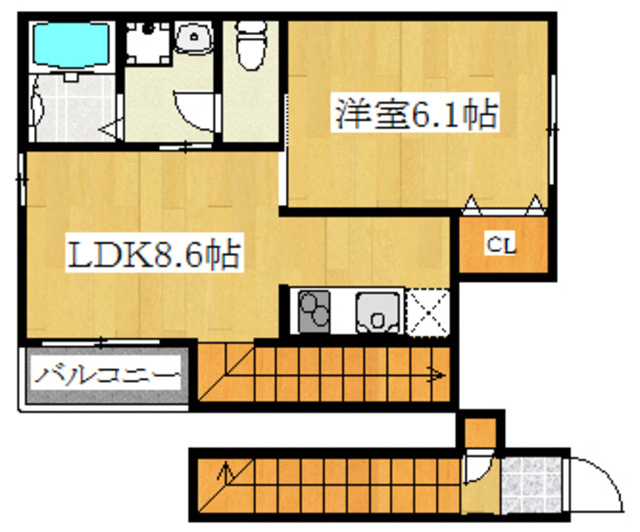 ル・ソレイユの間取り|人気の１ＬＤＫタイプ☆