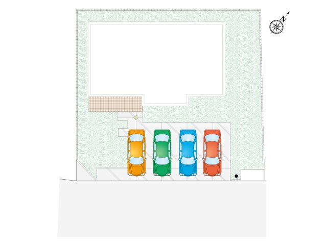 久喜市鷲宮（全4区画）4号棟　区画図