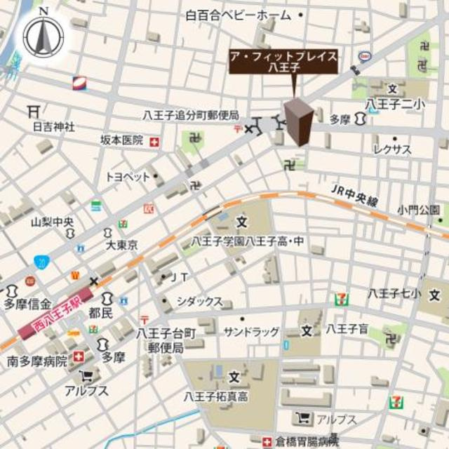 ア・フィットプレイス西八王子の地図