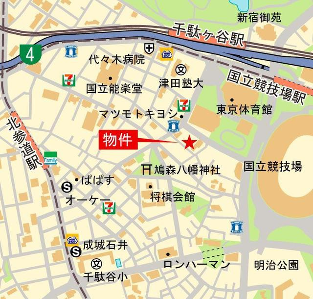 ソルテ千駄ヶ谷の地図