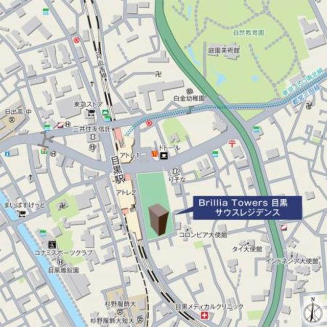 Ｂｒｉｌｌｉａ　Ｔｏｗｅｒｓ目黒　サウスレジデンスの地図