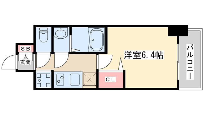 【間取り】 | プレサンス堺筋本町エグゼブラン