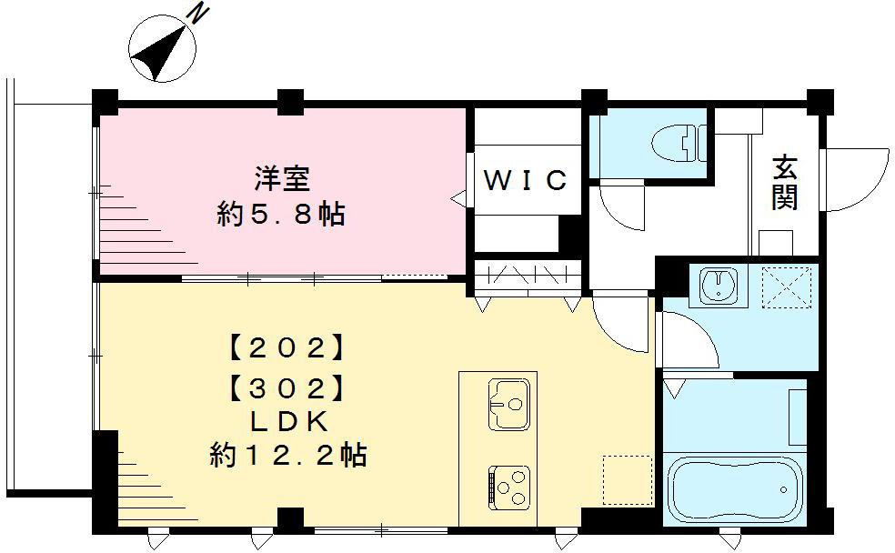 ラシーネ北新宿の間取り