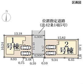 リーブルガーデン天理市富堂町6期の区画図