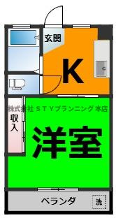 仲介手数料0円！佐枝ビルの間取り