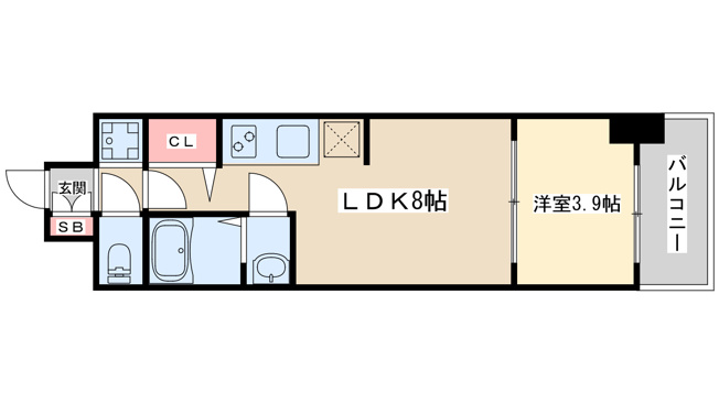 【間取り】 | プレサンス堺筋本町エグゼブラン