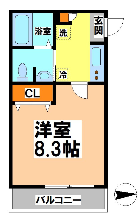 三鷹市下連雀４丁目のアパートの間取り