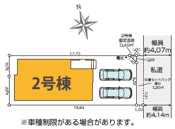 ケイアイグレイス／中央区帯山3期／2号棟の区画図