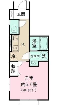 フォンテーヌＢの間取り|間取りです。